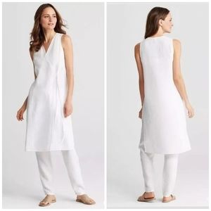 Eileen fisher size XL linen long wrap tunic vest